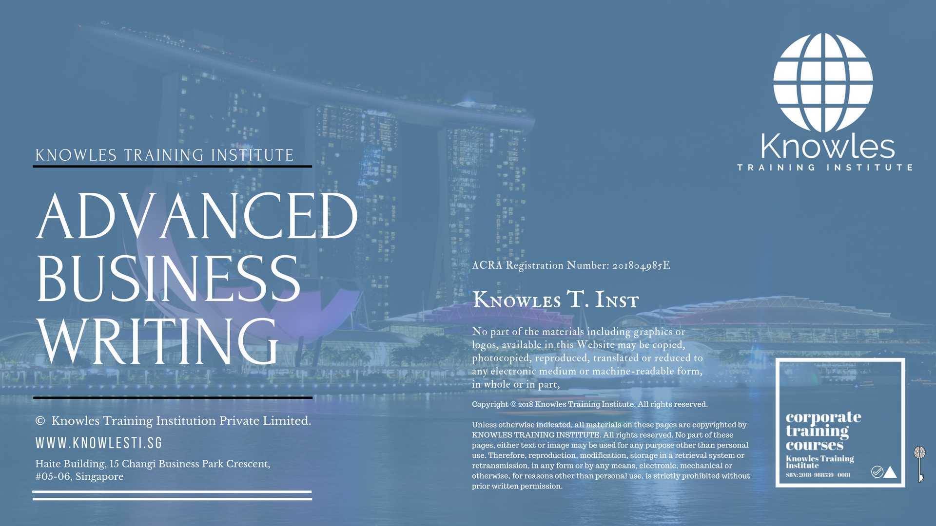 Advanced Business Writing Training Course in Sweden