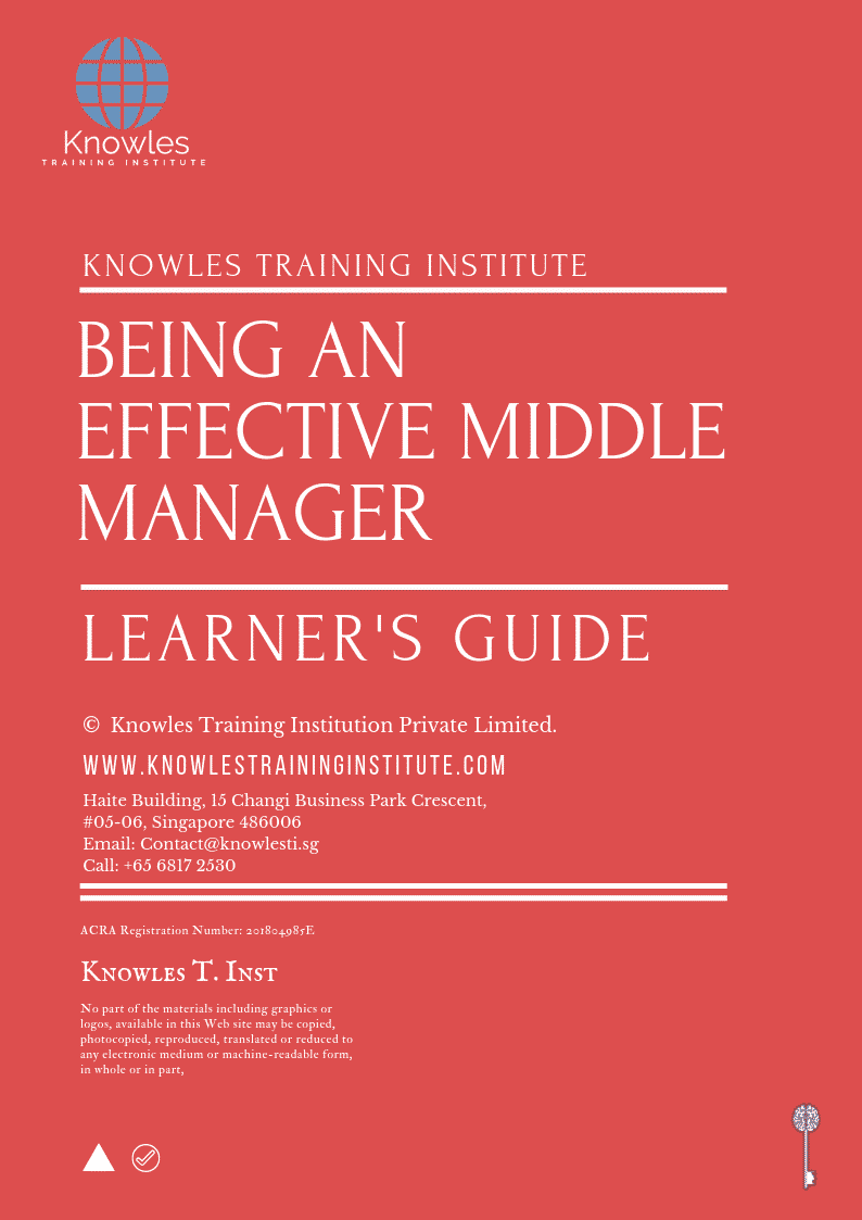 Being an Effective Middle Manager Training Course in Sweden Learner’s Guide