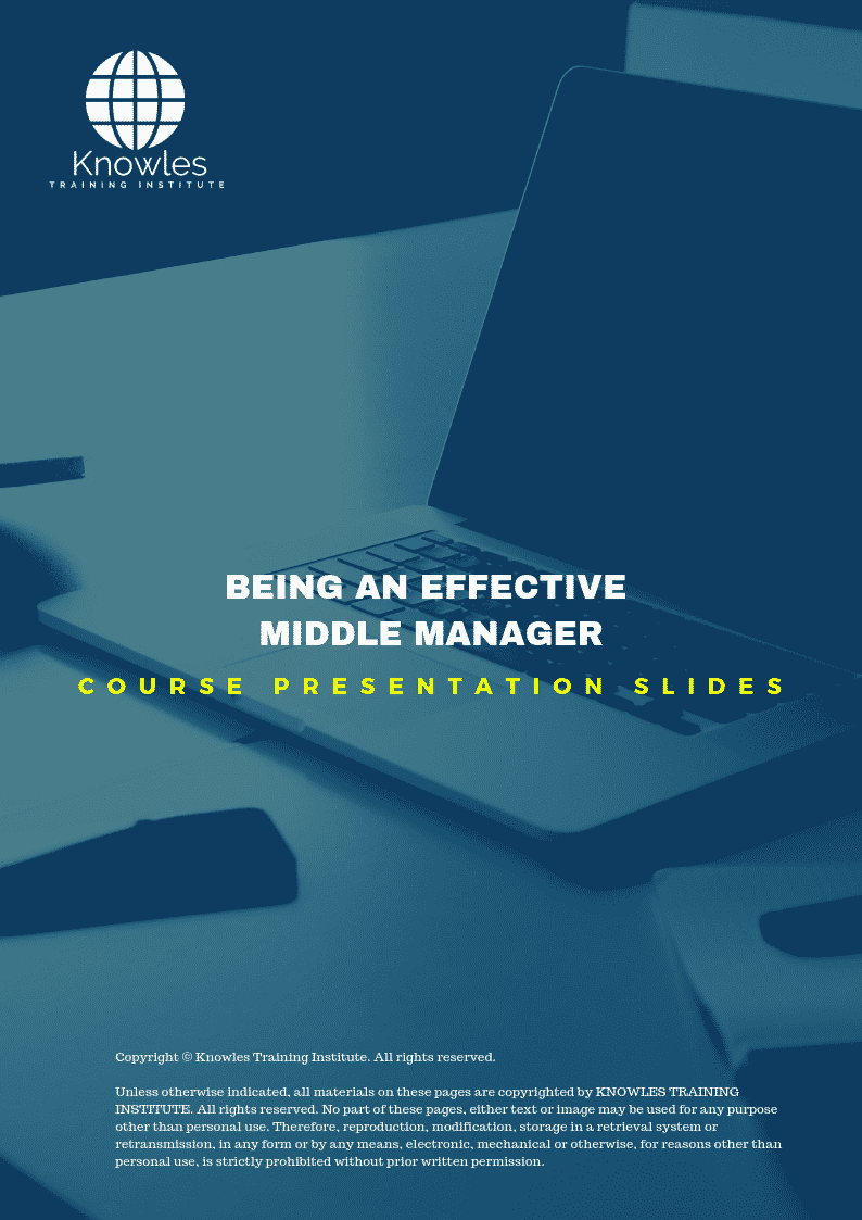 Being an Effective Middle Manager Training Course in Sweden Presentation Slides