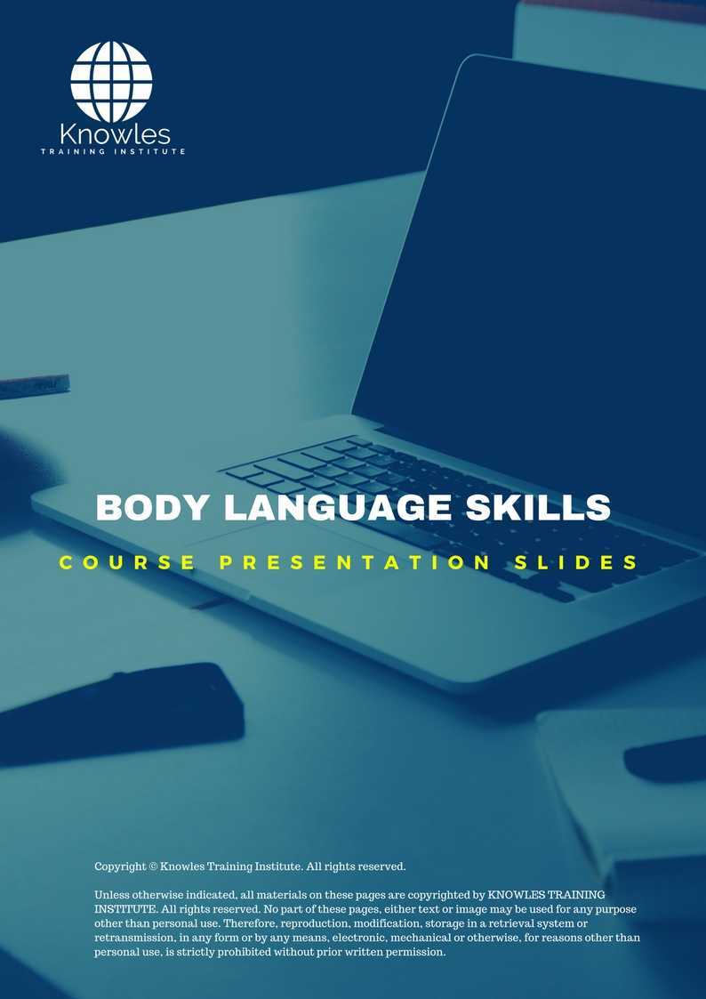 Body Language Skills Training Course in Sweden Presentation Slides
