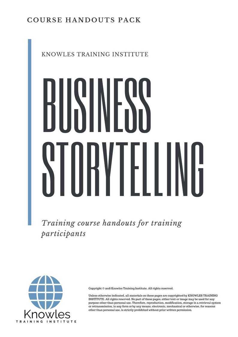 Business Storytelling Training Course in Sweden Handouts