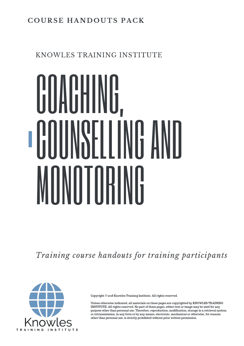 Coaching, Counselling And Mentoring Course in Sweden Handouts