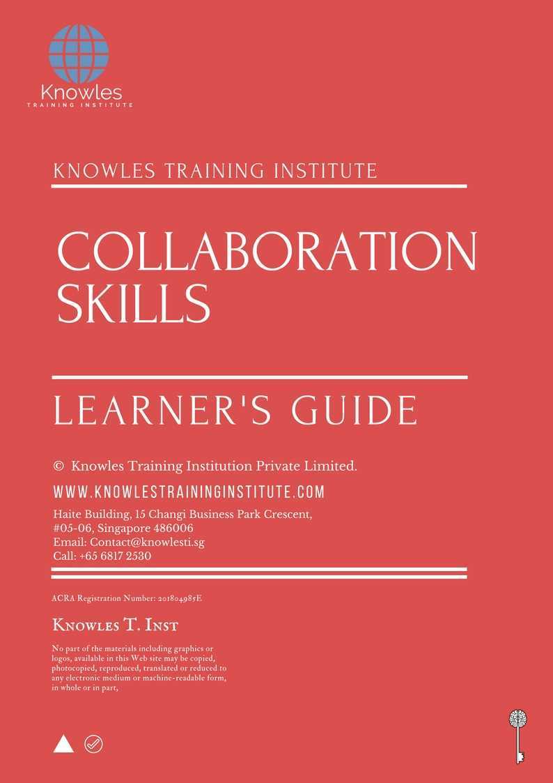 Collaboration Skills Training Course in Sweden Learner’s Guide