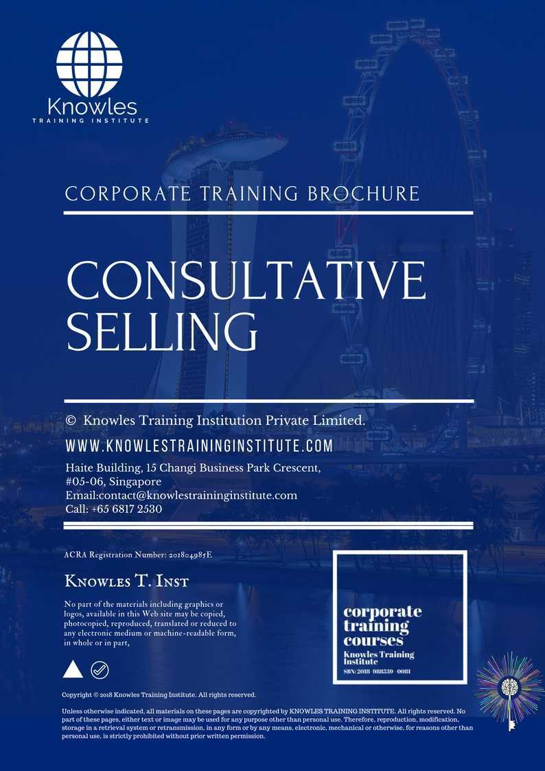 Consultative Selling Training Course in Sweden Brochure