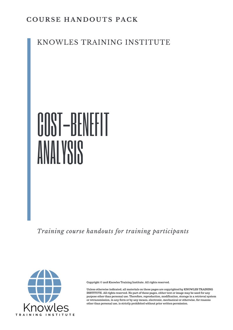 Cost-Benefit Analysis Training Course in Sweden Handouts