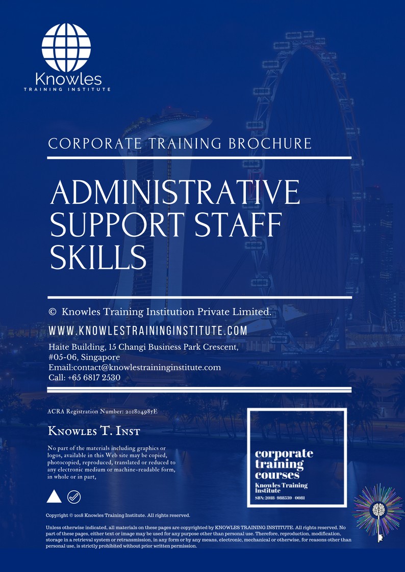 Course Brochure For Administrative Support Staff Skills in Sweden