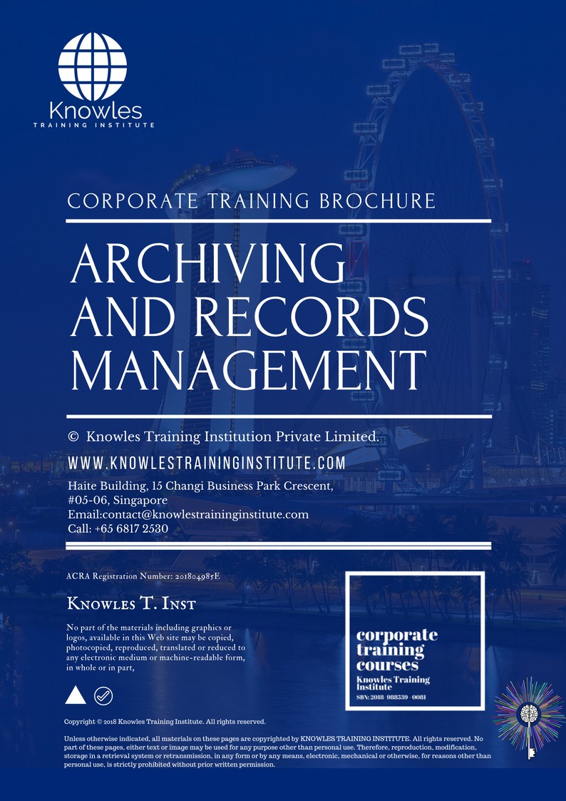 Course Brochure For Archiving And Records Management in Sweden