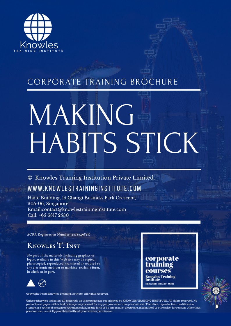 Course Brochure For Making Habits Stick Course in Sweden