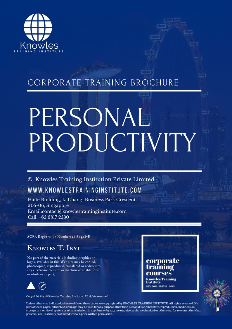 Course Brochure For Personal Productivity Training Course in Sweden