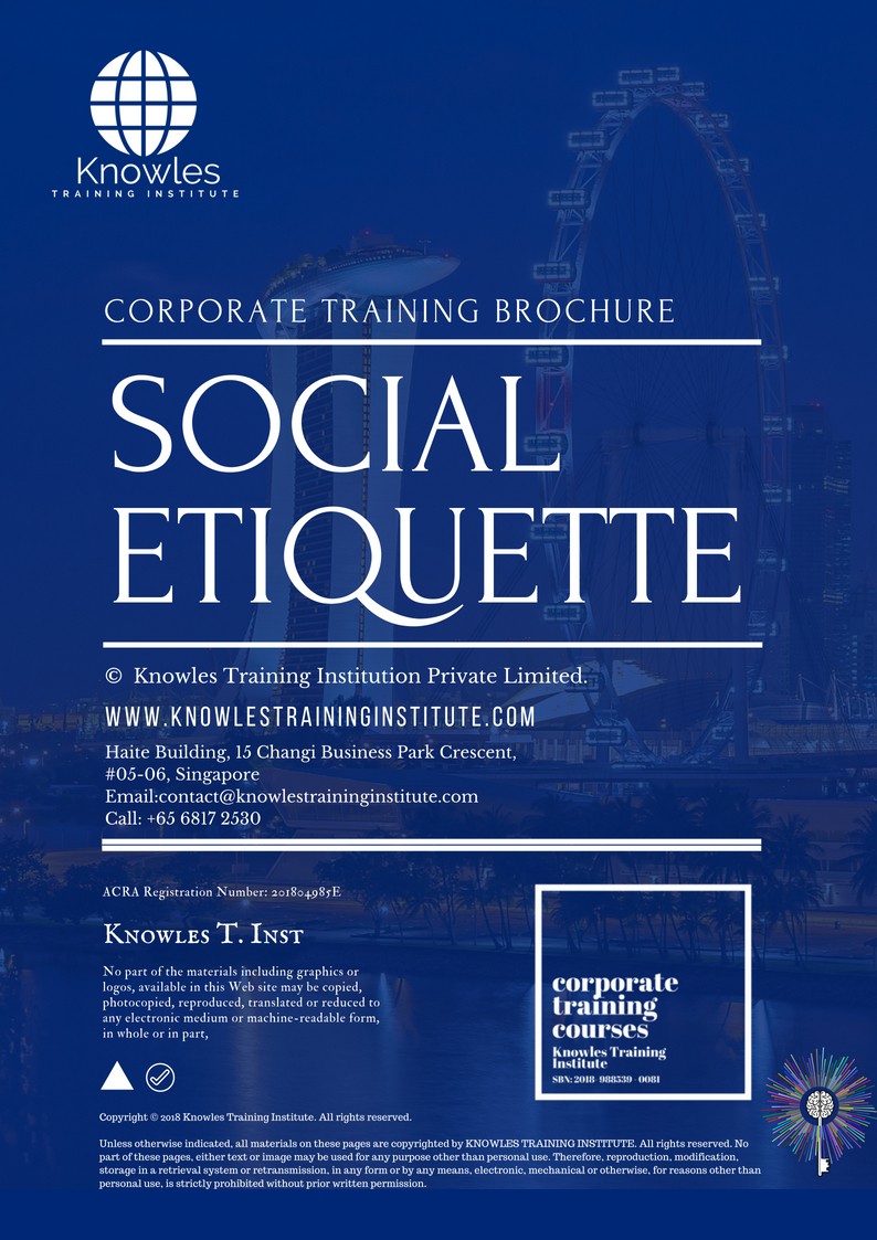 Course Brochure For Social Etiquette Course in Sweden