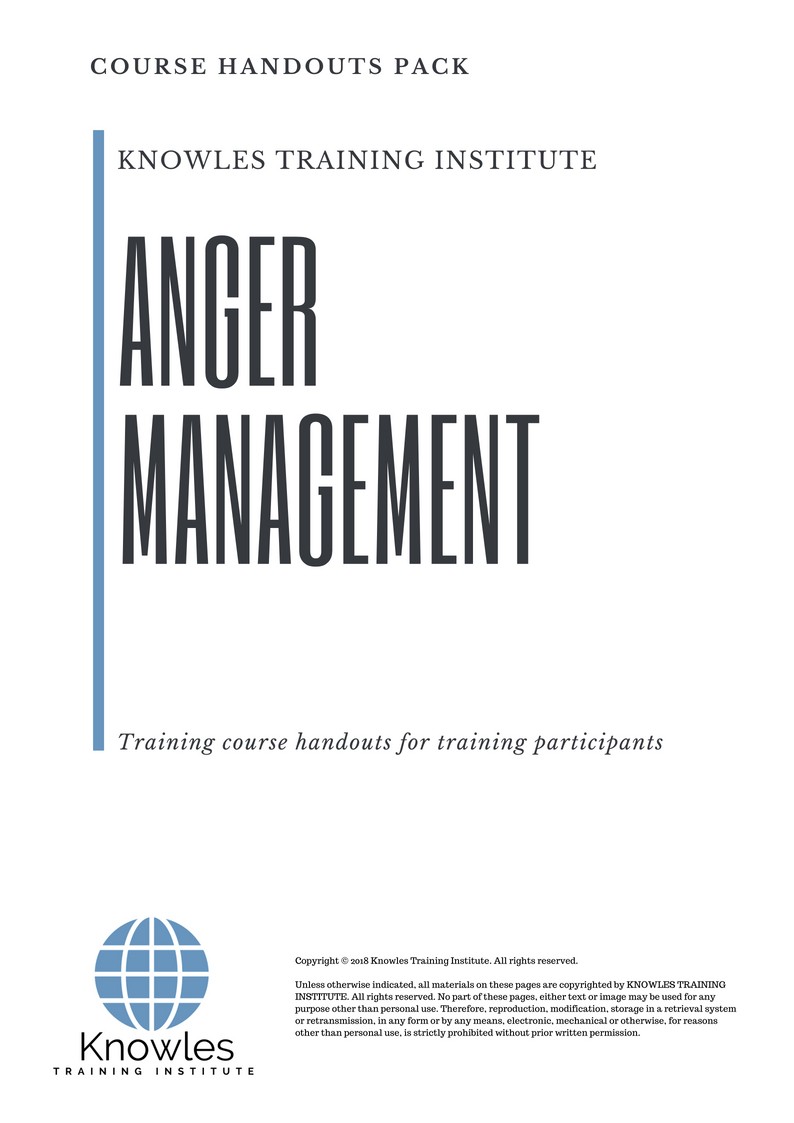 Course Handouts For Anger Management Training Course in Sweden