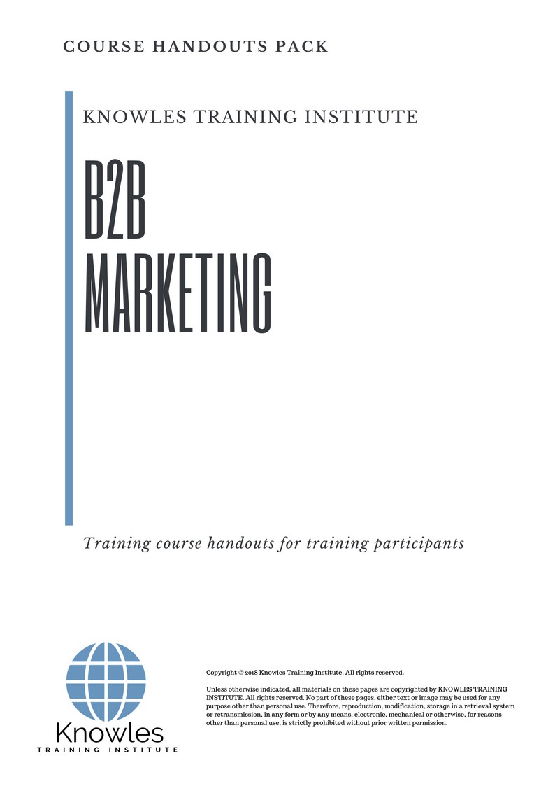 Course Handouts For B2B Marketing in Sweden