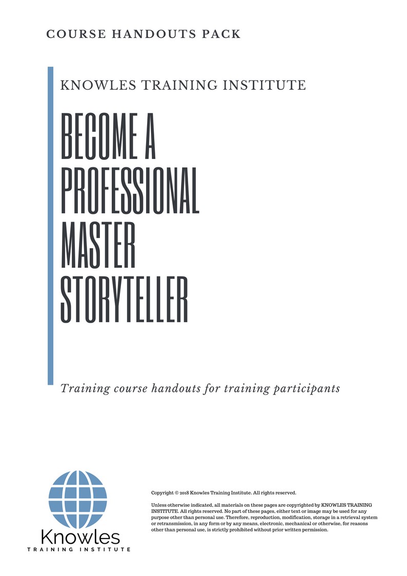 Course Handouts For Become A Professional Master Storyteller Course in Sweden