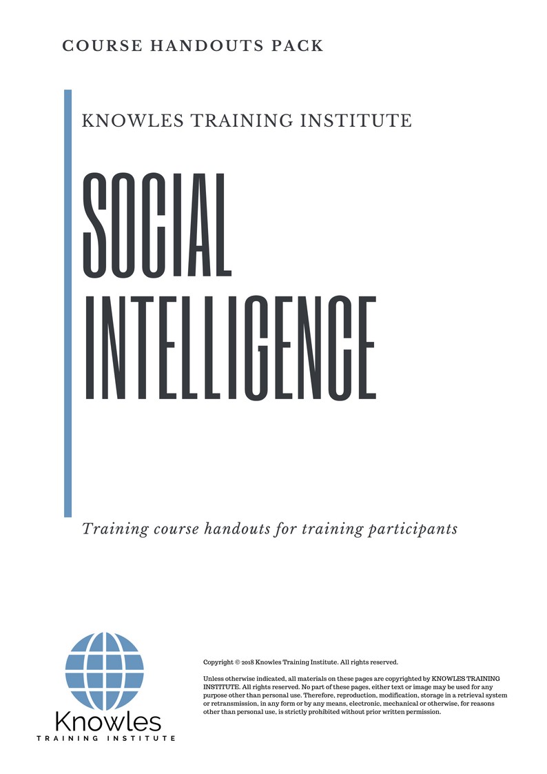 Course Handouts For Social Intelligence Training Course in Sweden