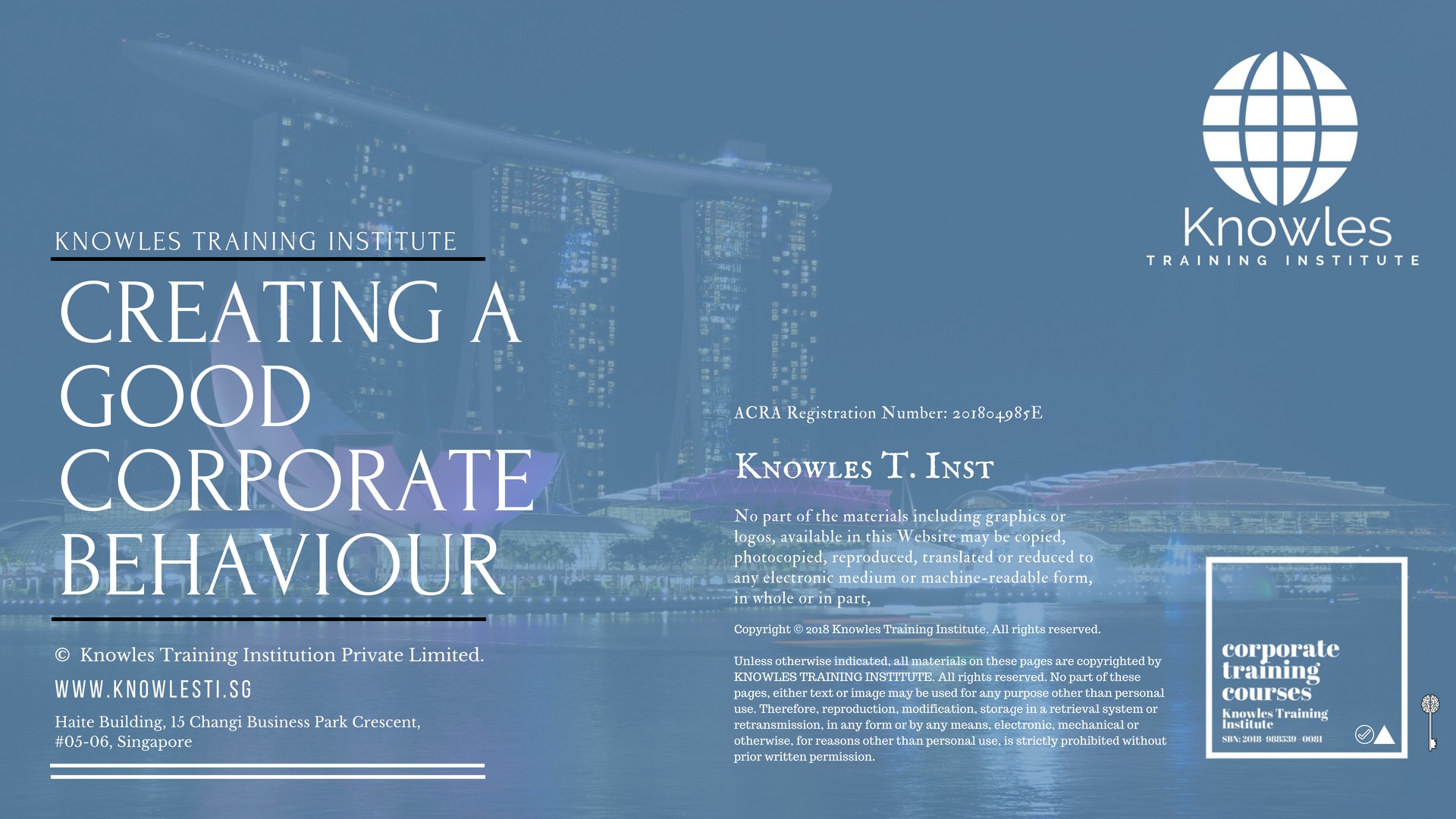 Creating A Good Corporate Behaviour Training Course in Sweden