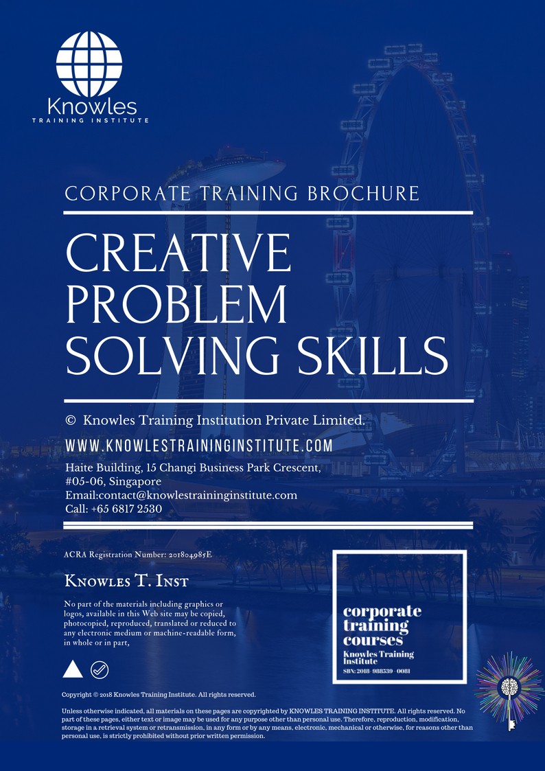 Creative Problem Solving Skills Training Course in Sweden Brochure