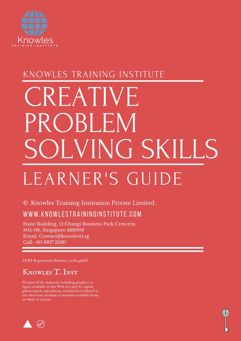 Creative Problem Solving Skills Training Course in Sweden Learner’s Guide