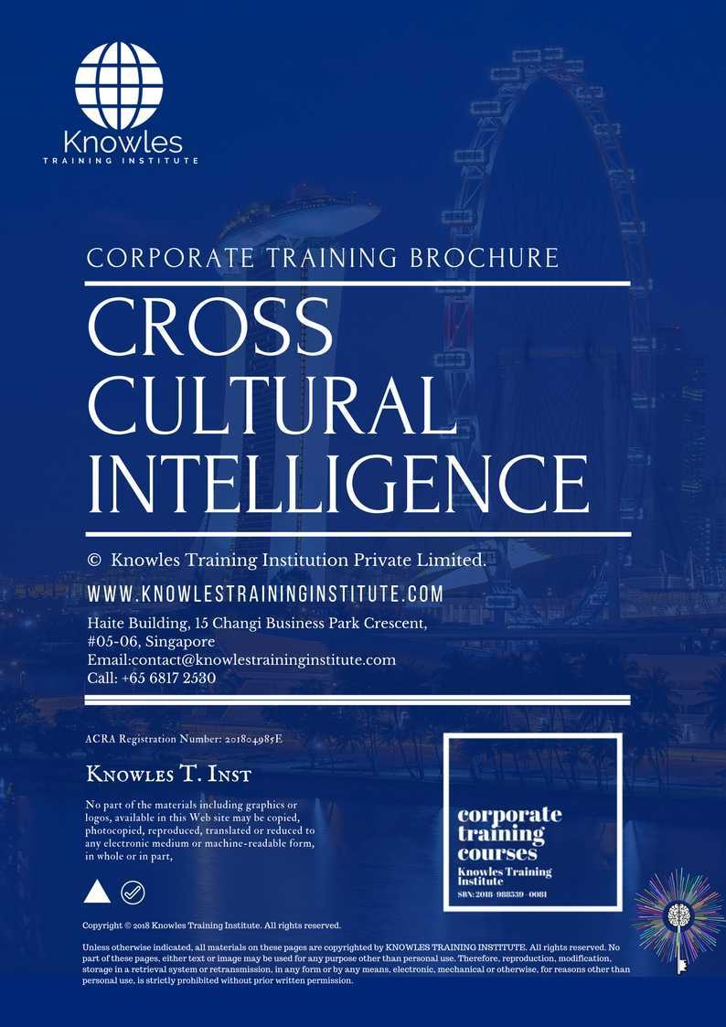 Cross Cultural Intelligence Training Course in Sweden Brochure