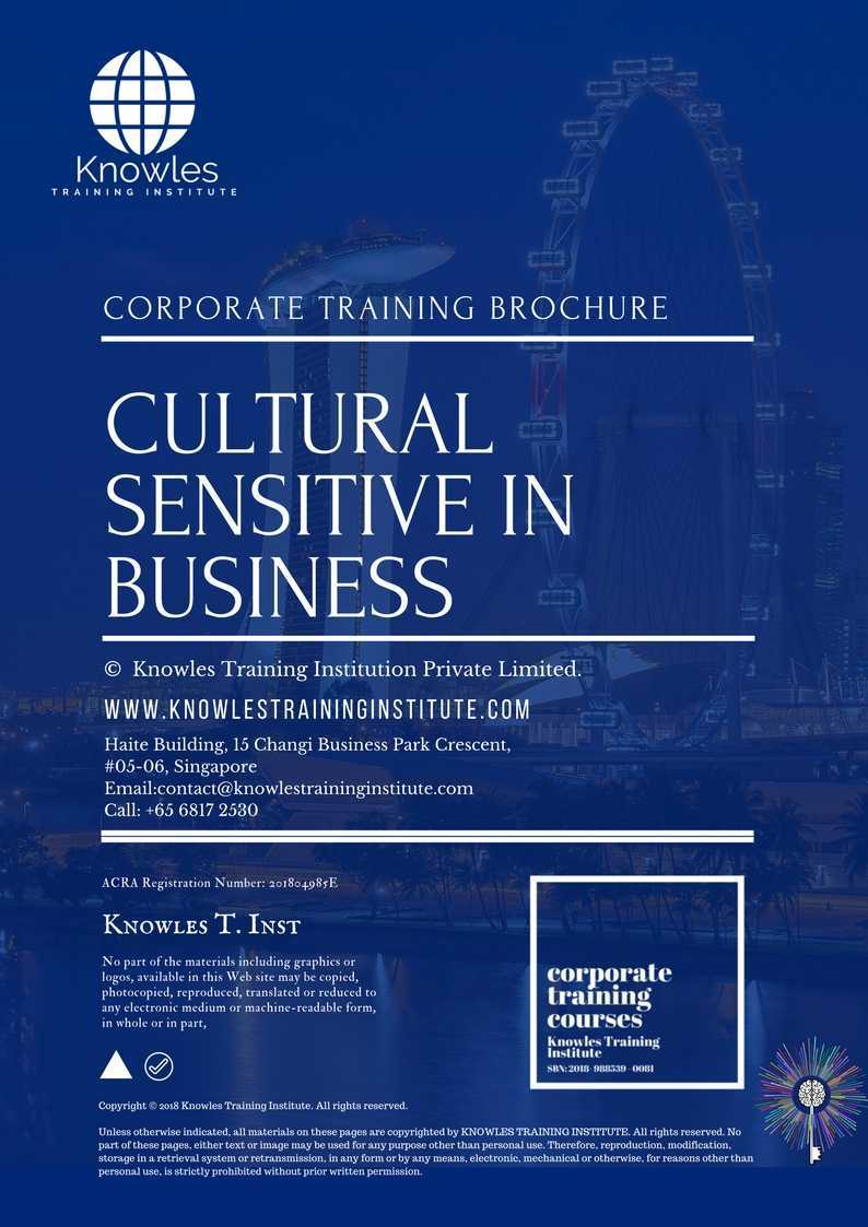 Cultural Sensitive In Business Training Course in Sweden Brochure