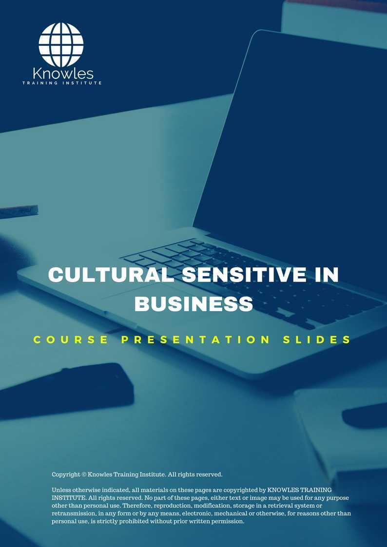 Cultural Sensitive In Business Training Course in Sweden Presentation Slides