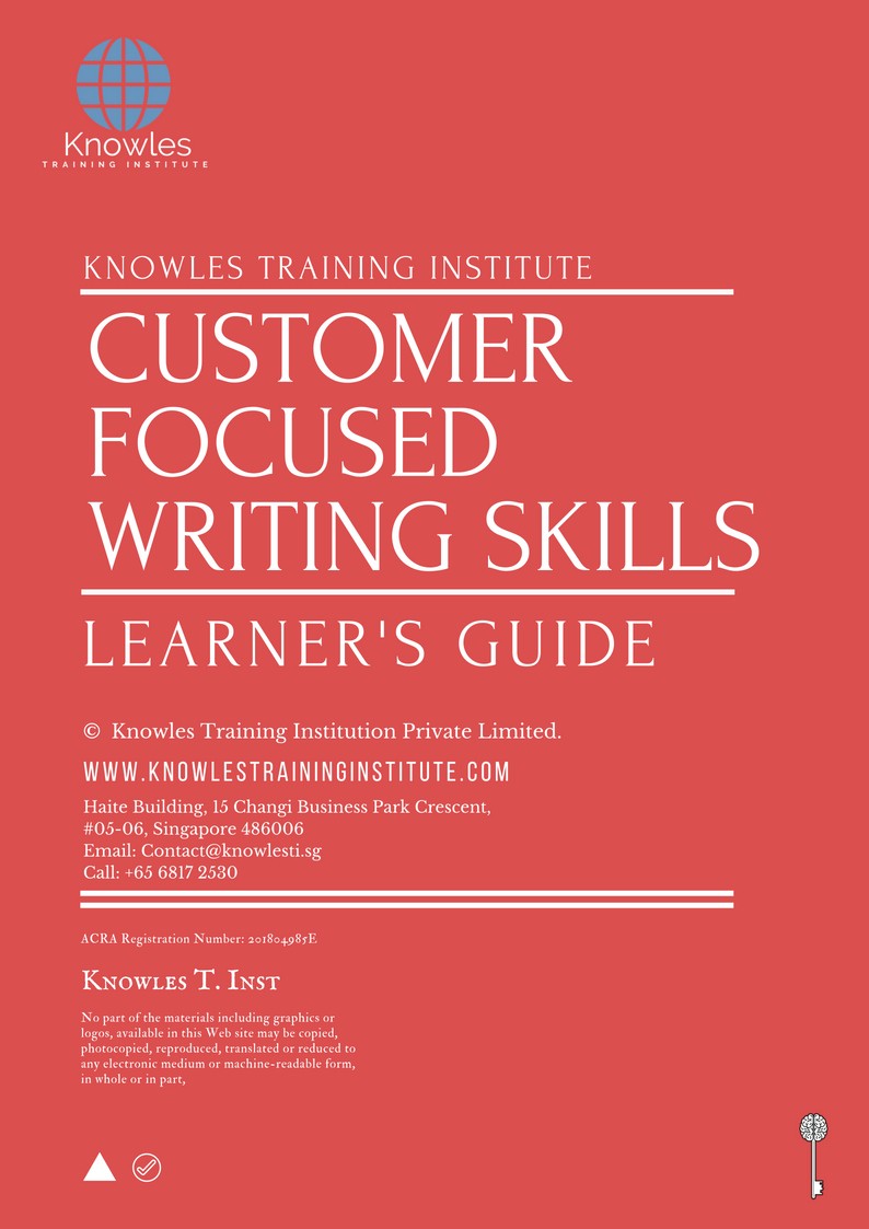 Customer Focused Writing Skills Course in Sweden Learner’s Guide