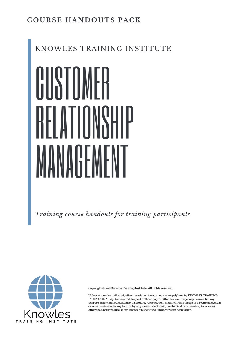 Customer Relationship Management Course in Sweden Handouts