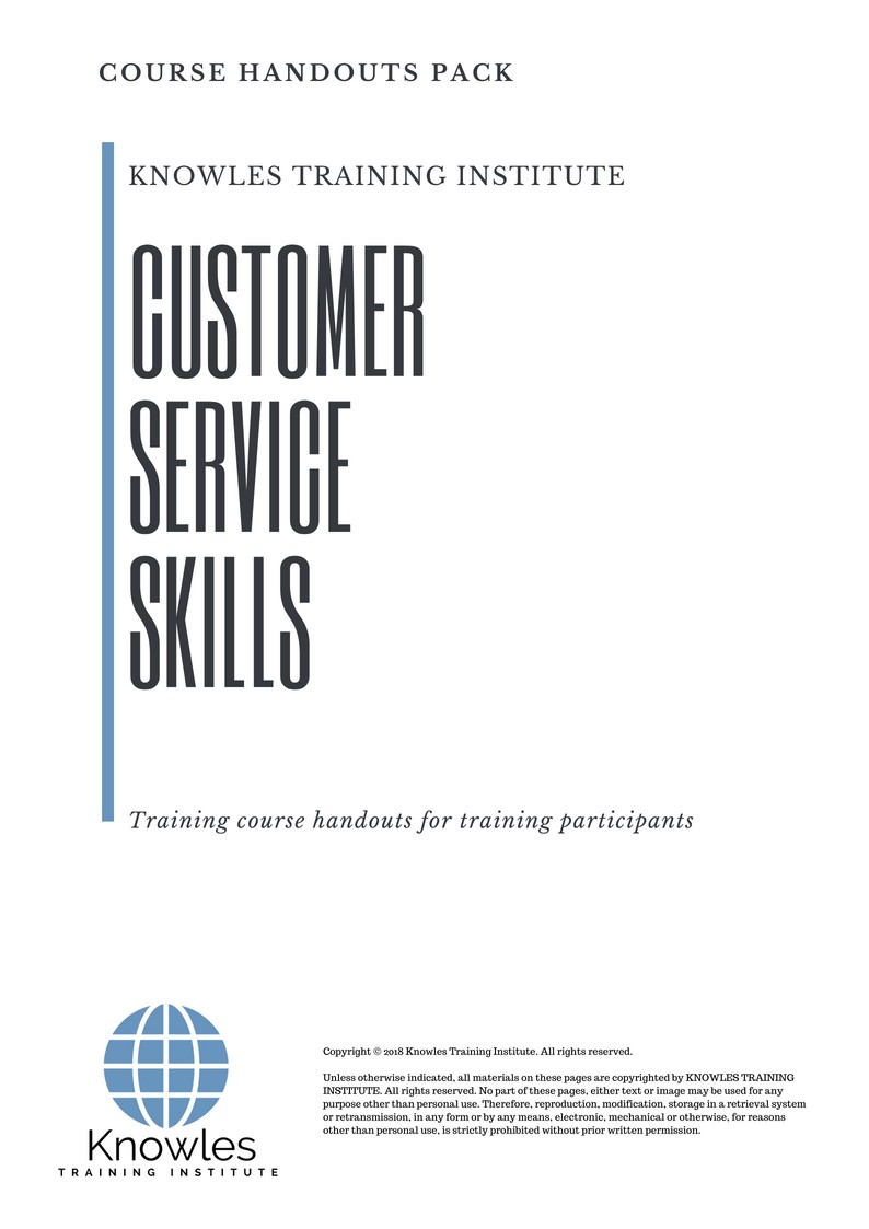 Customer Service Skills Course in Sweden Handouts
