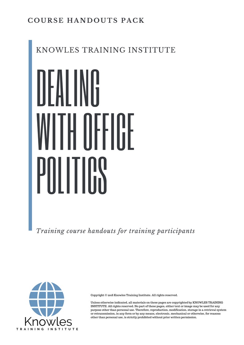 Dealing With Office Politics Course in Sweden Handouts