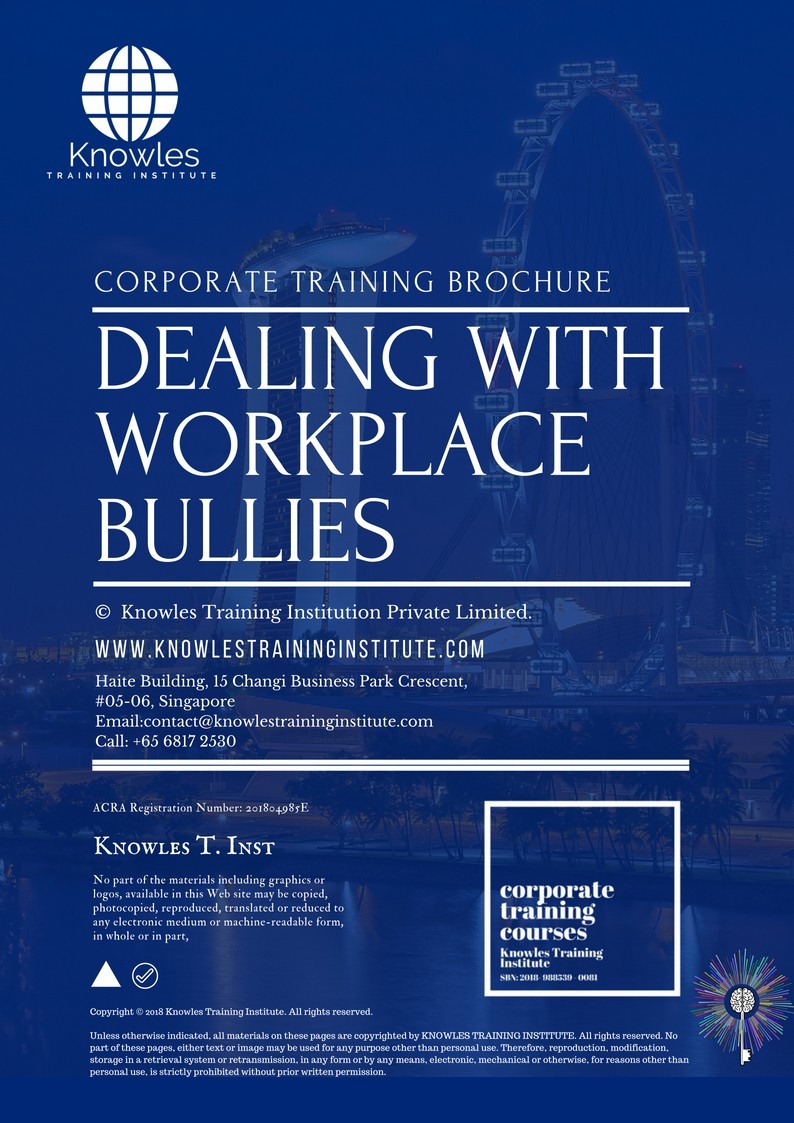 Dealing With Workplace Bullies Course in Sweden Brochure