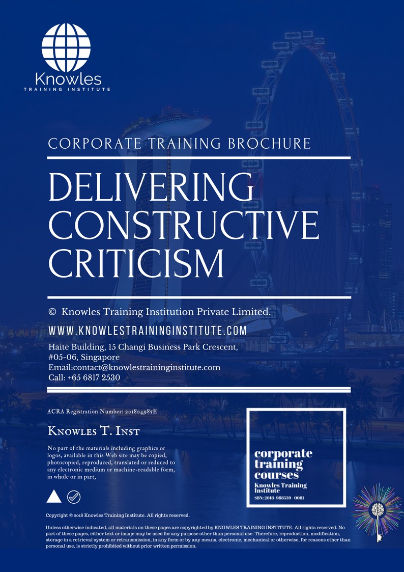 Delivering Constructive Criticism Course in Sweden Brochure
