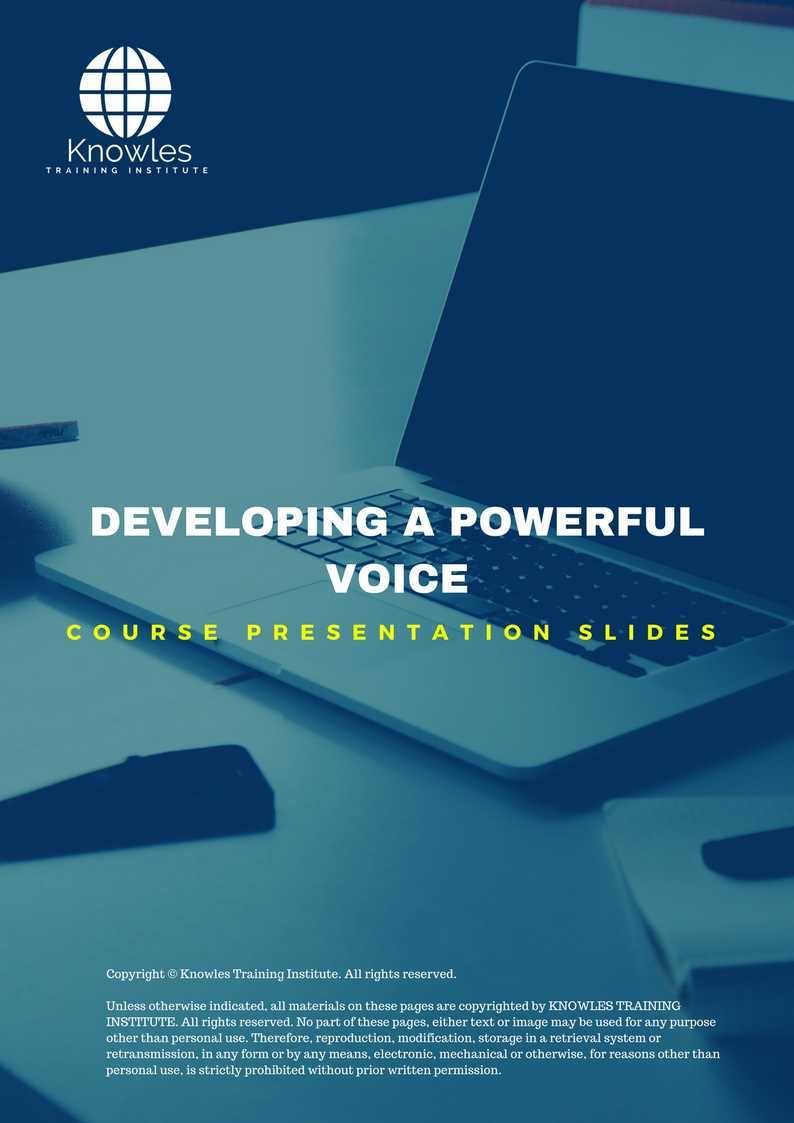 Developing A Powerful Voice Training Course in Sweden Presentation Slides