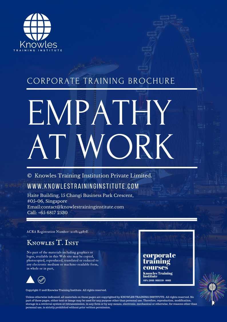 Empathy At Work Training Course in Sweden Brochure