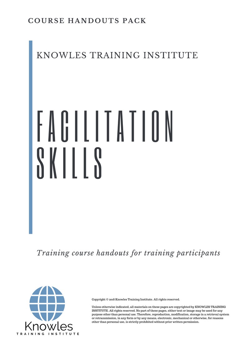 Facilitation Skills Course in Sweden Handouts