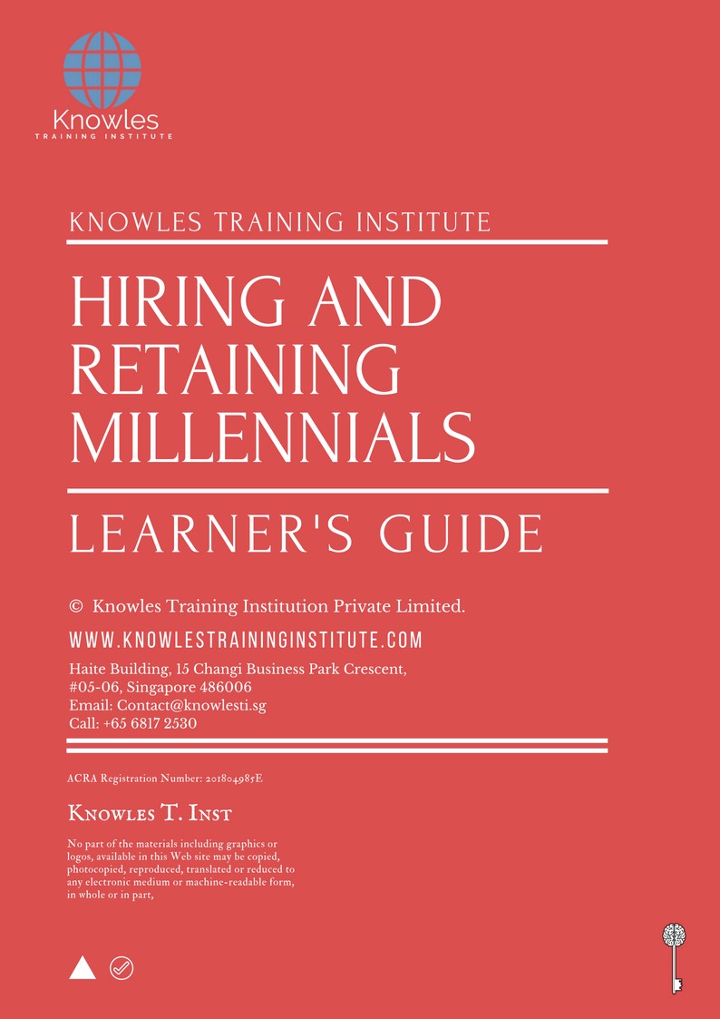 Hiring And Retaining Millennials Training Course in Sweden Learner’s Guide