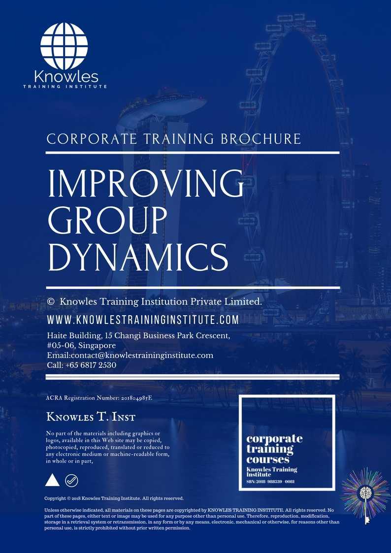 Improving Group Dynamics Training Course in Sweden Brochure