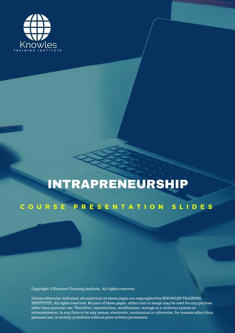 Intrapreneurship Training Course in Sweden Presentation Slides