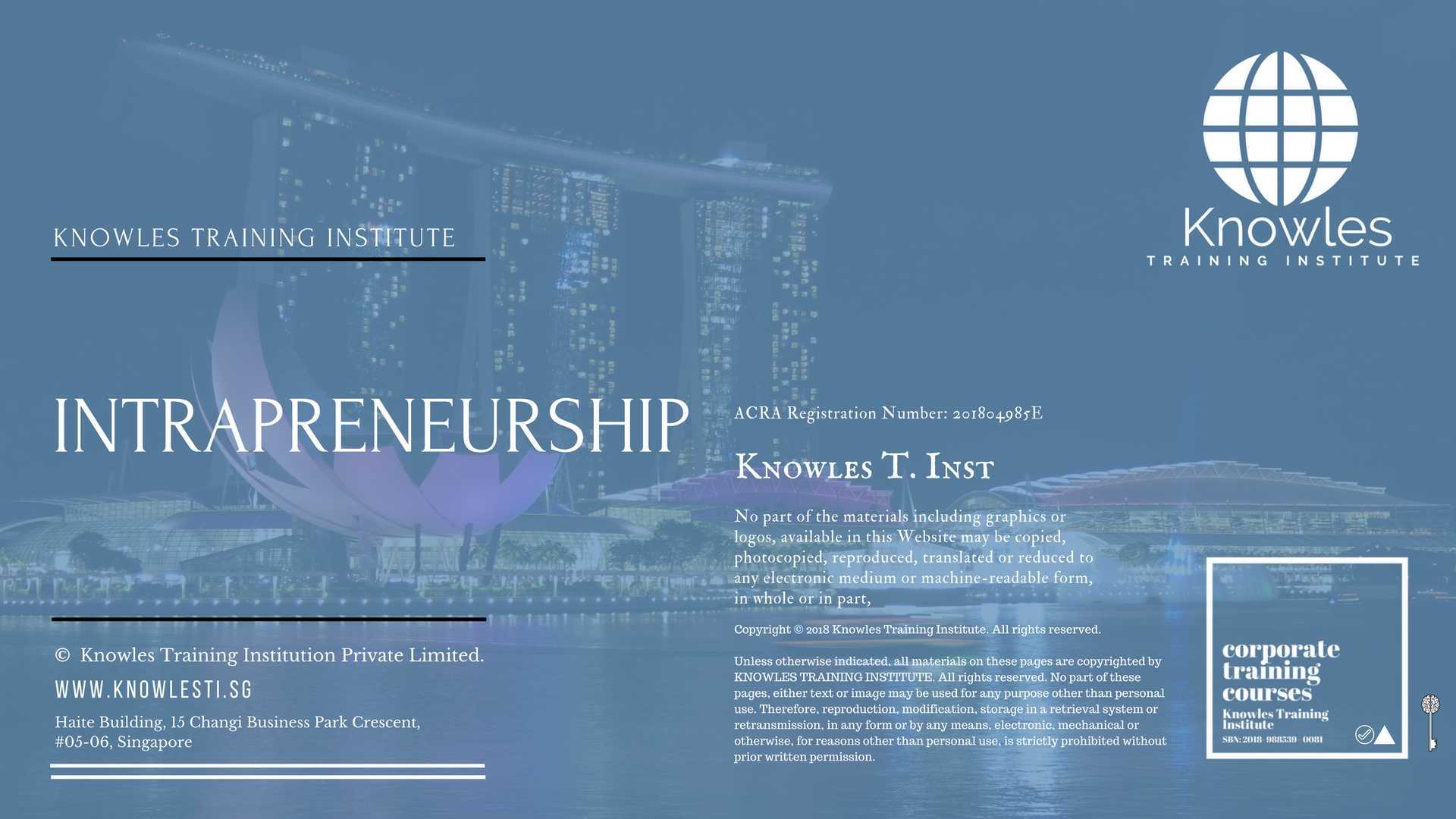 Intrapreneurship Training Training Course in Sweden