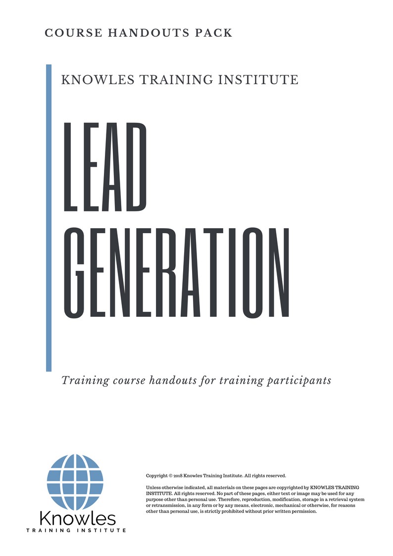 Lead Generation Course in Sweden Handouts