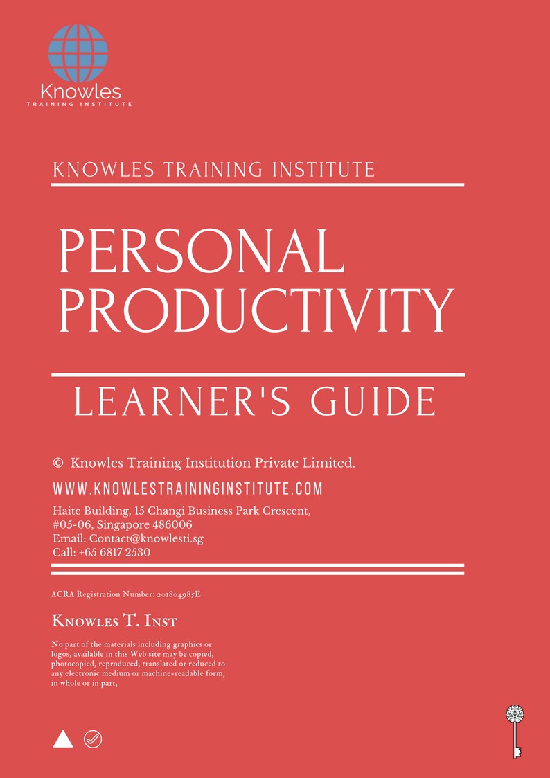 Learner’s Guide For Personal Productivity Training Course in Sweden