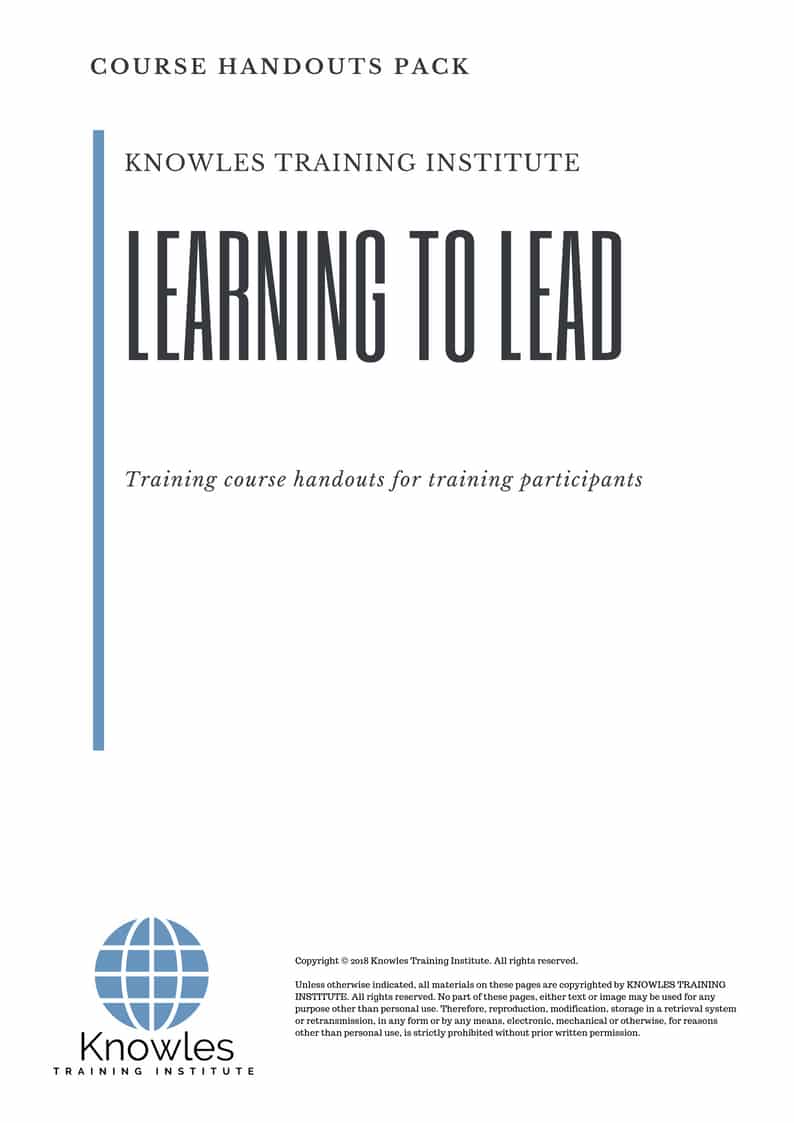 Learning To Lead Course in Sweden Handouts