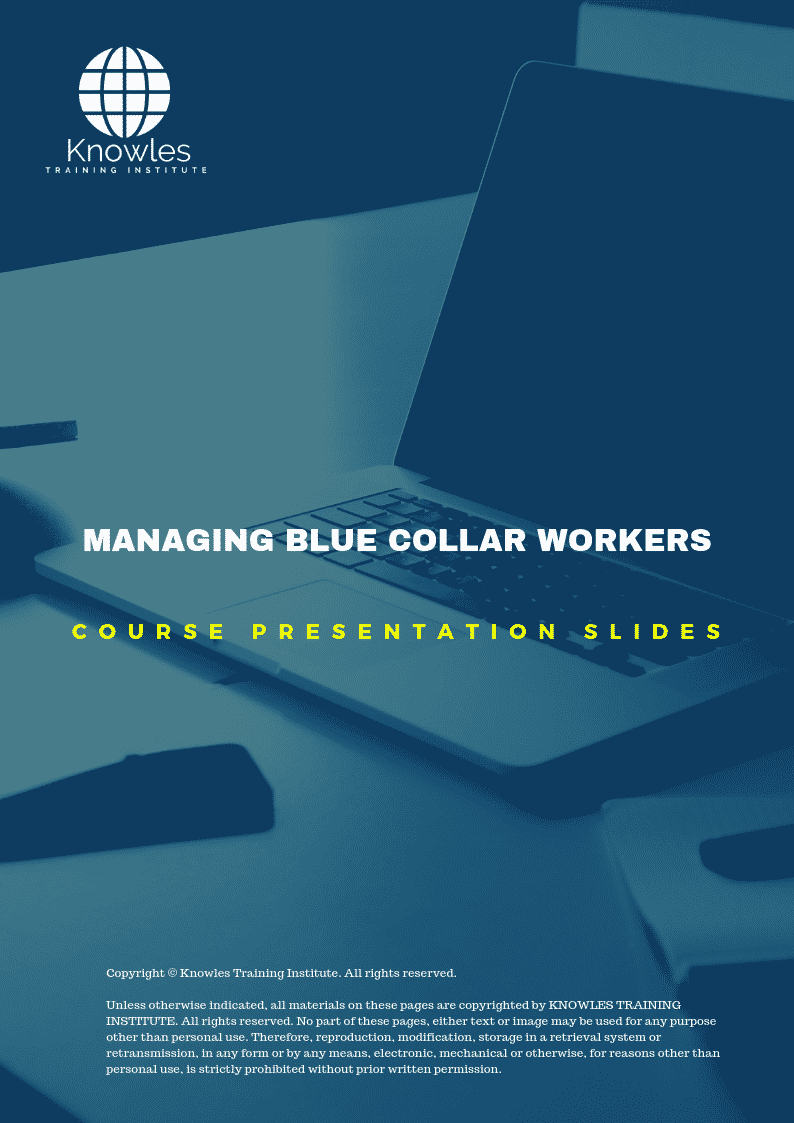 Managing Blue Collar Workers in Sweden PPT Slides Used During Course