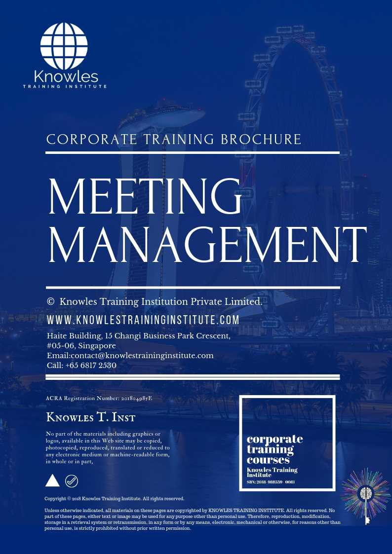 Meeting Management Training Course in Sweden Brochure