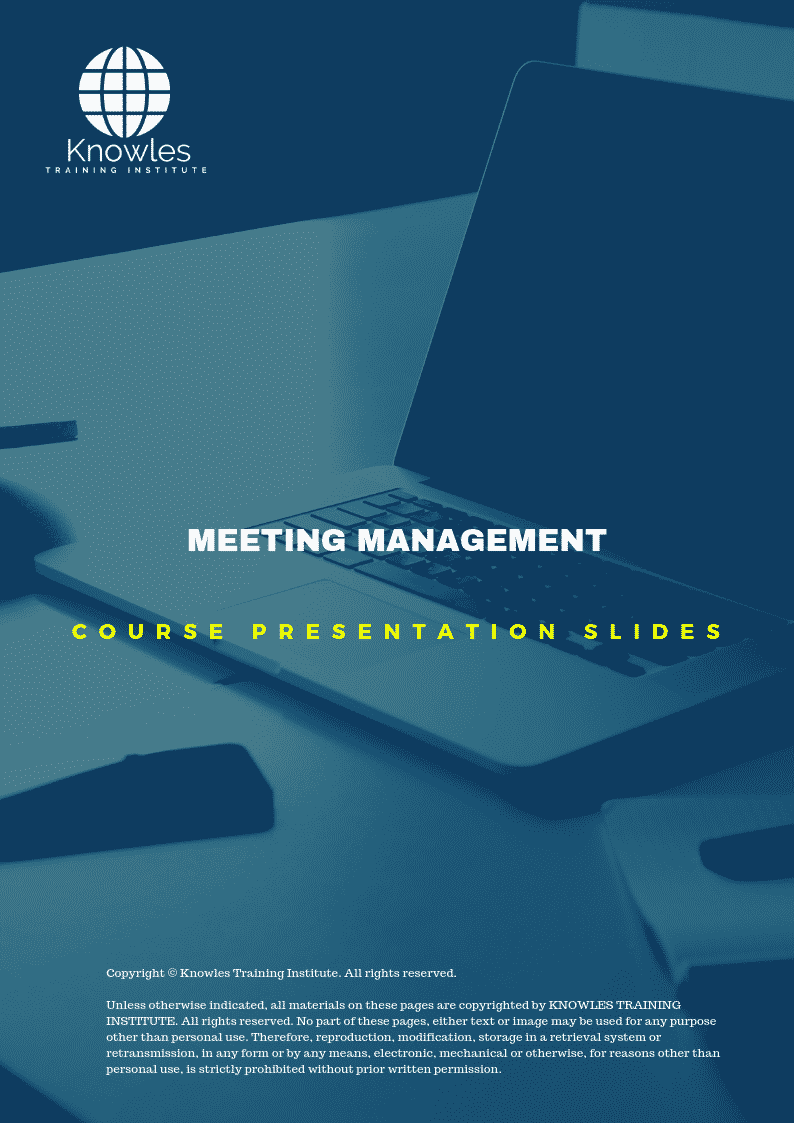 Meeting Management Training Course in Sweden Presentation Slide