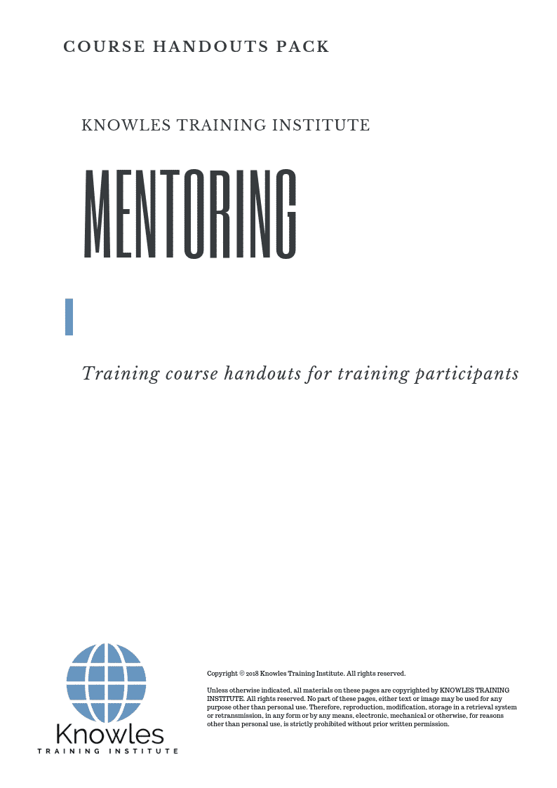 Mentoring Course in Sweden Handouts