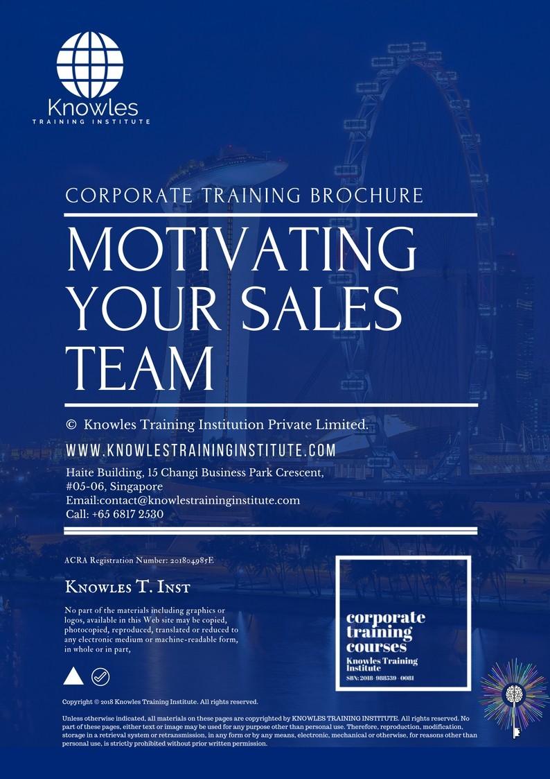 Motivating Your Sales Team Course in Sweden Brochure