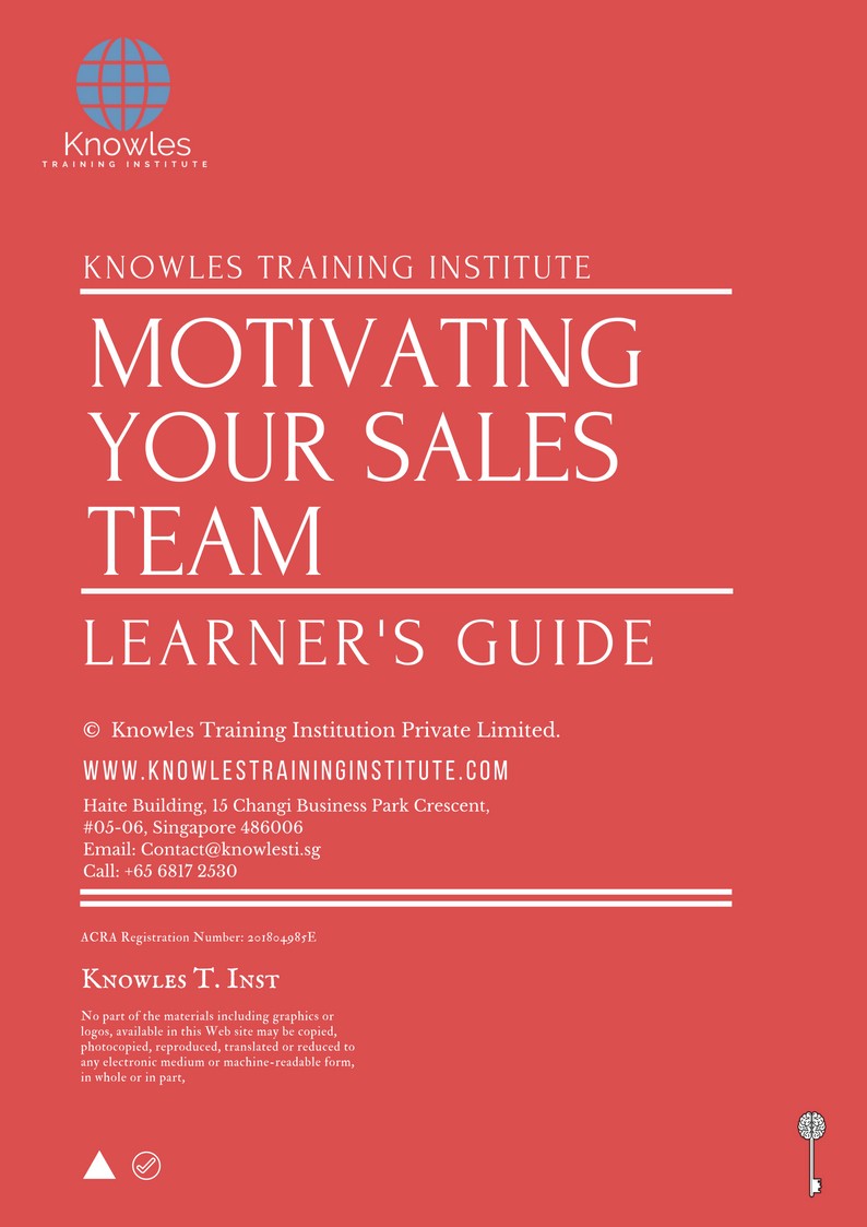 Motivating Your Sales Team Course in Sweden Learner’s Guide