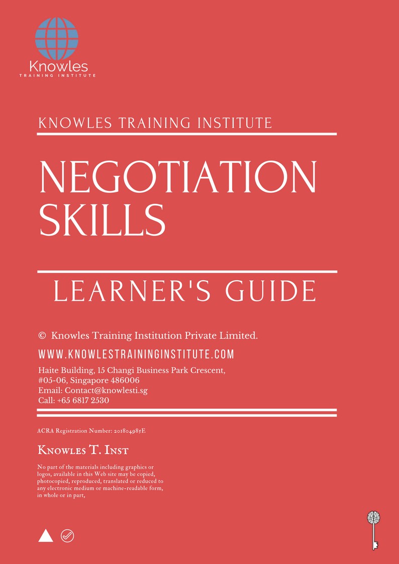 Negotiation Skills Course in Sweden Learner’s Guide
