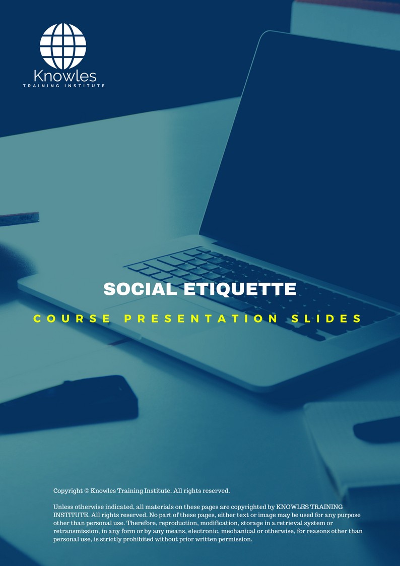 PPT Slides Used During Course For Social Etiquette Course in Sweden
