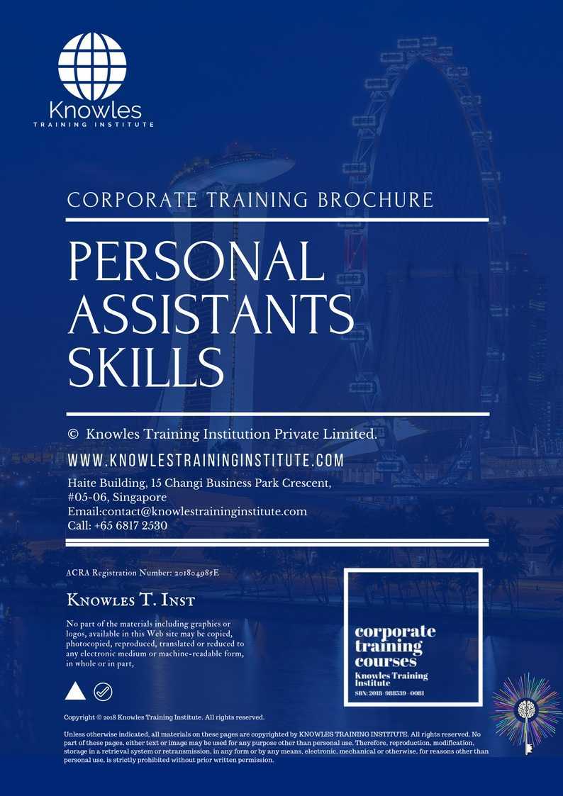 Personal Assistants Skills Training Course in Sweden Brochure