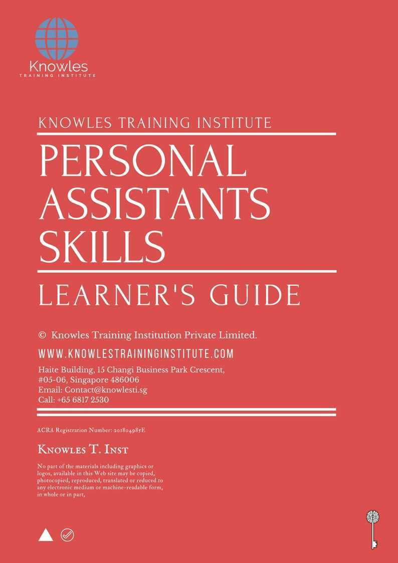Personal Assistants Skills Training Course in Sweden Learner’s Guide